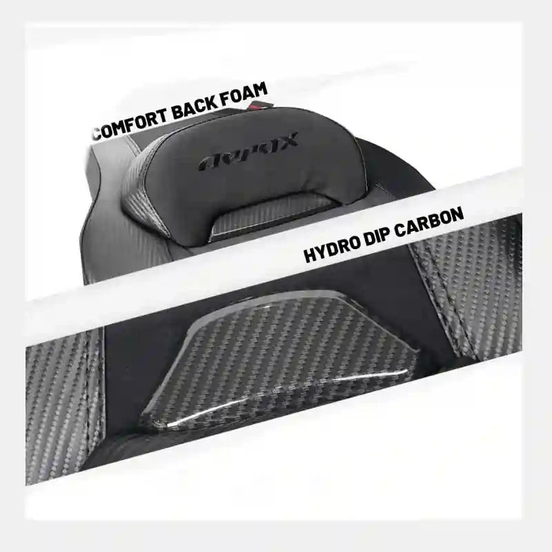 Yamaha Aerox V2 Camel Black Seat Assembly with Embroid Logo and Carbon Design