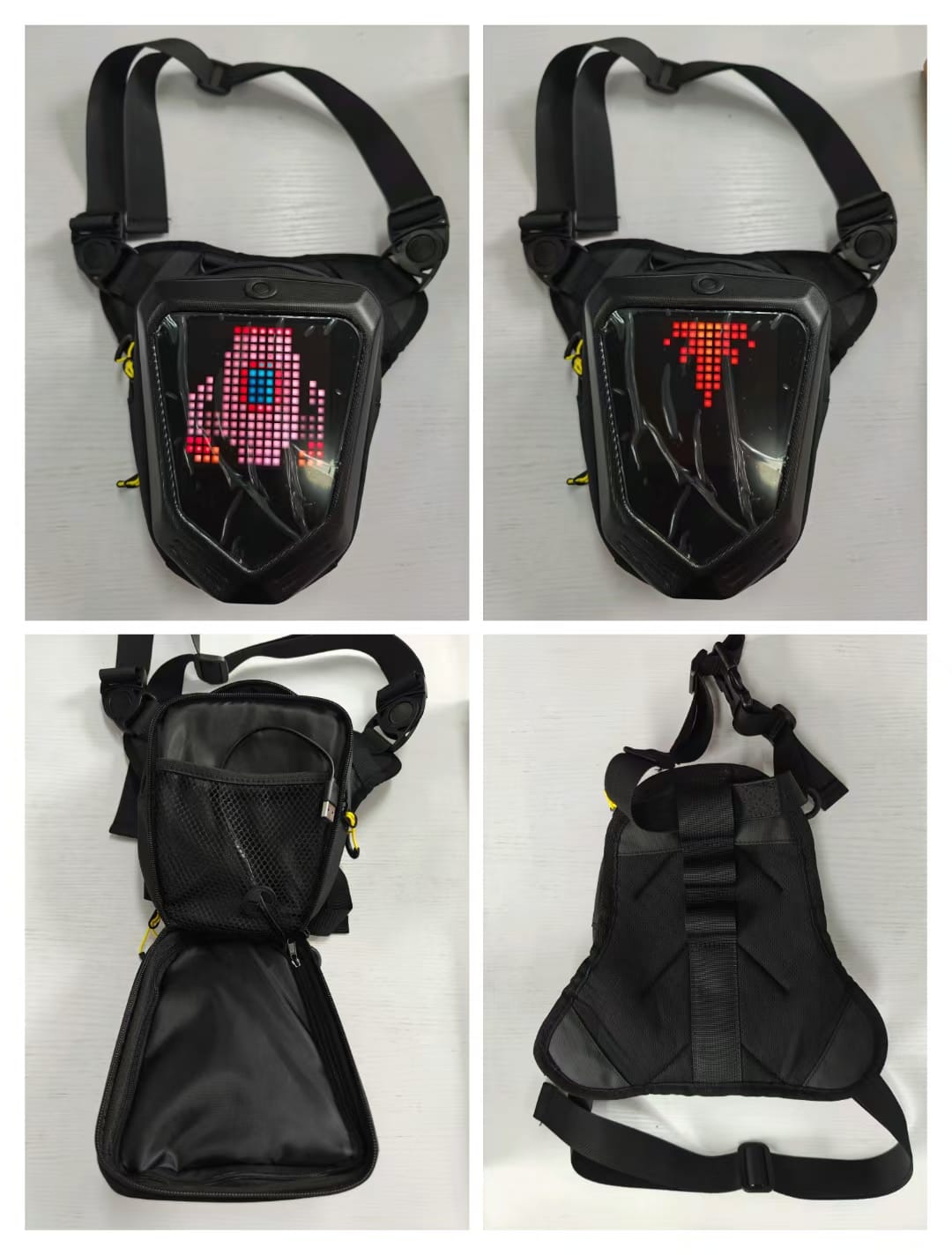 Led full screen sling or thigh bag